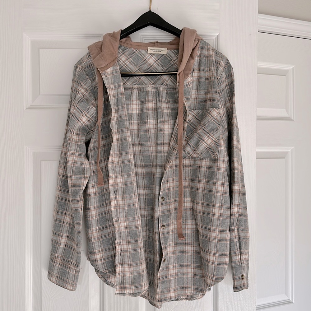 SWEETWATER SURF SHOP light flannel hoodie